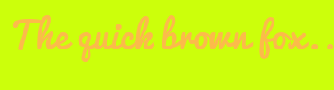 Image with Font Color FCBB4A and Background Color CCFF0B